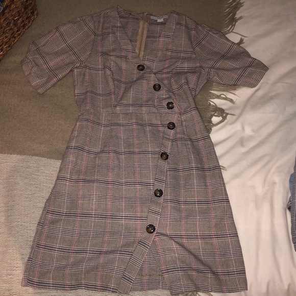 Dresses & Skirts - Plaid button up dress